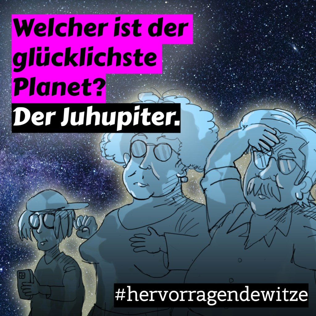 Johannes Schaack macht Witze auf Instagram: Welcher ist der glücklichste Planet? Juhupiter.