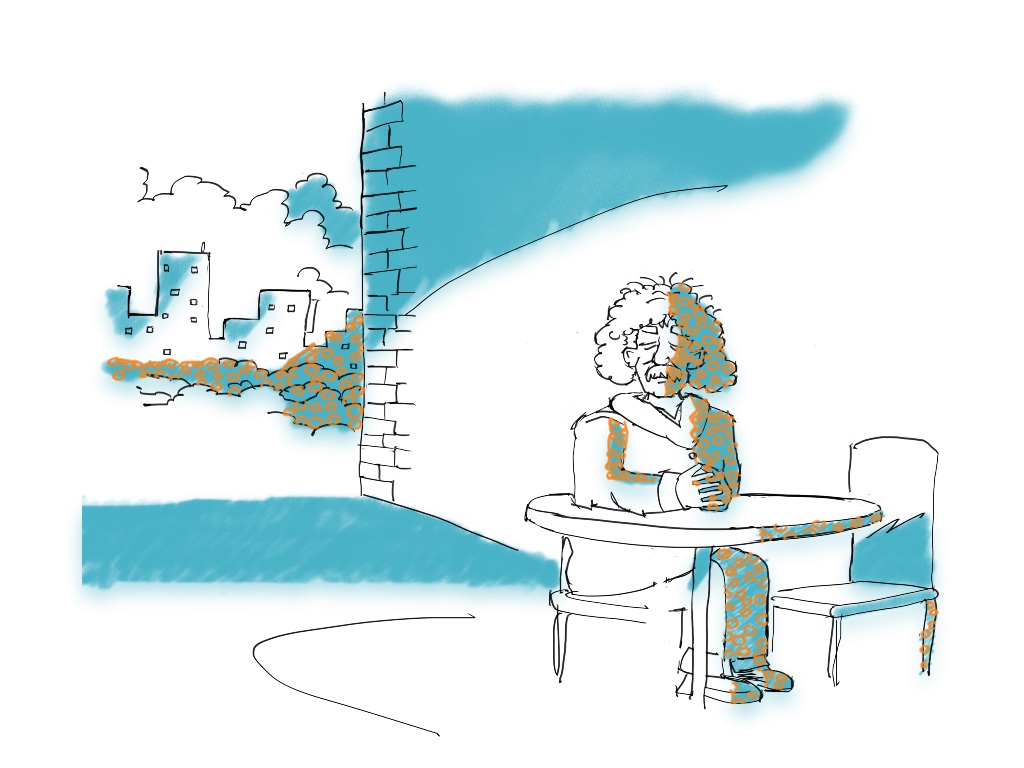 Blonde Haare, blaue&nbsp;Augen