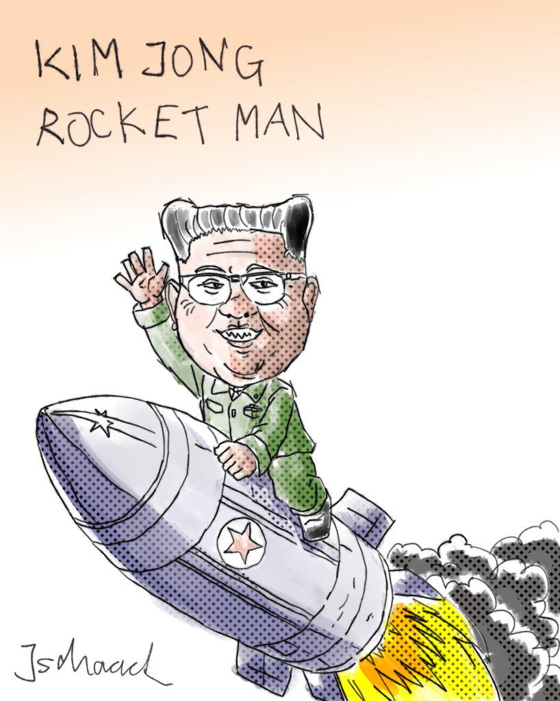 Kim Jong-un Rocket Man, basierend auf Kim Jog-un